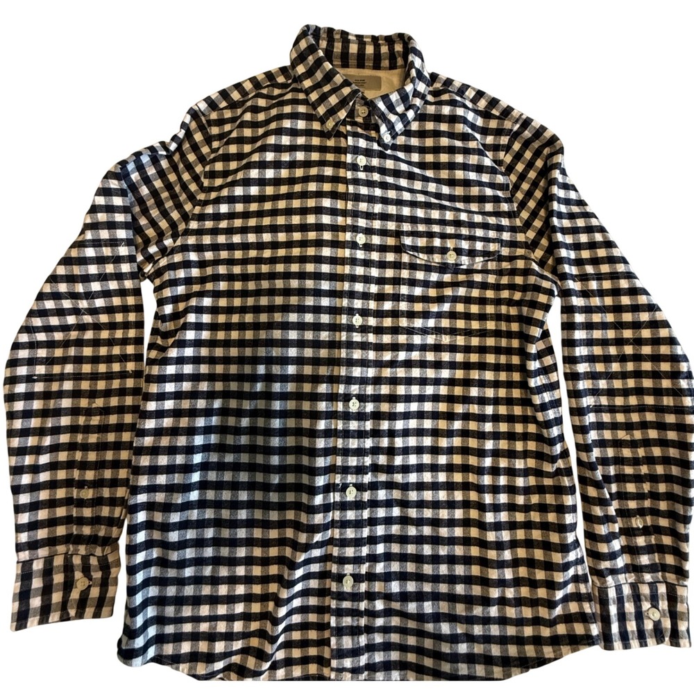 Jack Spade Mens Gingham Button Down Shirt Navy White Cotton Size M Preppy